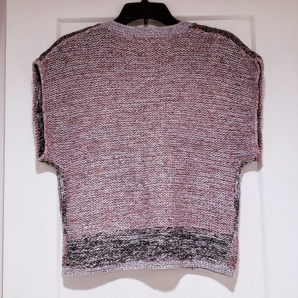 Wide Short Sleeve Knit Cardigan Sweater From Japan - Picture 2 of 6